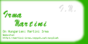irma martini business card